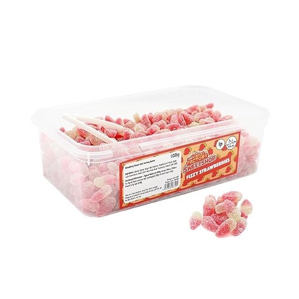 Crazy Candy Factory Sweetshop Pot de fraises pétillantes