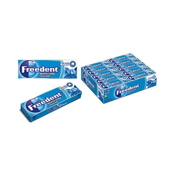 Chewing gum sans sucre menthe FREEDENT - 30 x 10 dragées