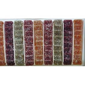 Pâtes de fruits, Fruits en cubes 920 g, Saveurs citron, abricot, fraise, cassis, poire,Mandarine ,sans Gluten,sans conservat