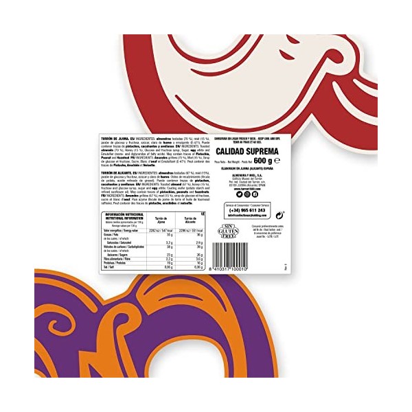 1880 Selection Noël Touron de Jijona 300 g + Touron dAlicante 300 g 1 Unité