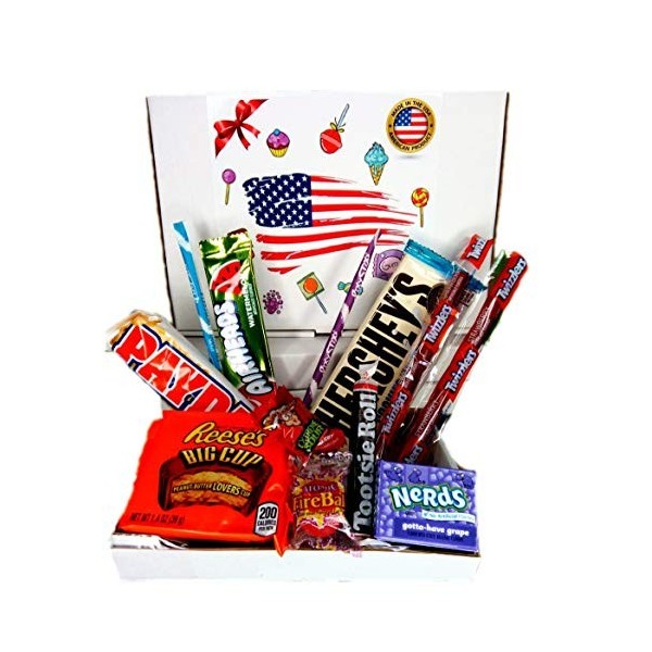 PACK DEGUSTATION bonbon americain import snacks etats unis box pas cher melange confiserie friandises americains bonbons
