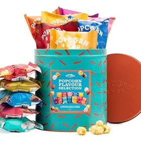 Boîte-Cadeau de Sélection de Snacks de Popcorn Gourmet Popcorn Shed, 12 Saveurs de Popcorn en Paquets Snack de Taille Portion