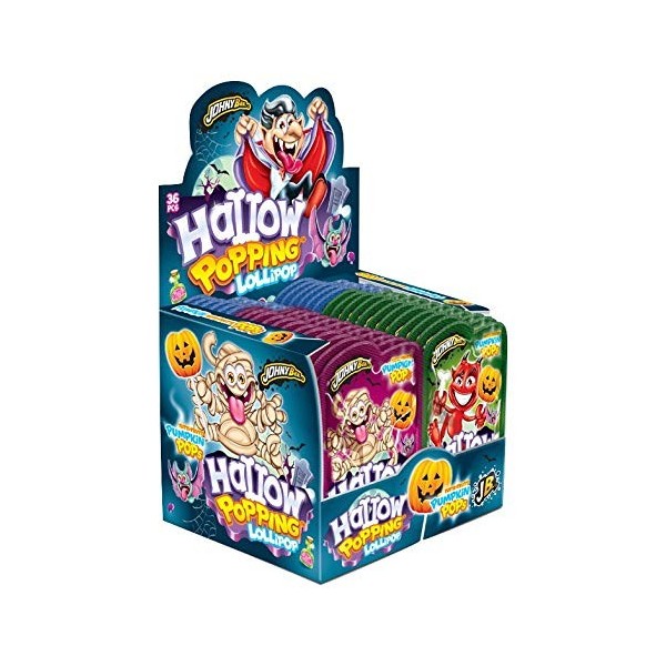 Halloween Popping Lollipop - Bonbons durs sucette avec sucettes pour tremper - 36 Count x 13 Grams