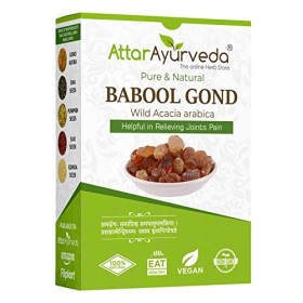 Attar Ayurveda Babul Gond Gum - Kikar Gond - Babool Gond - Acacia Arabica Willd 100% Natural, Free from Additives, Chemicals,