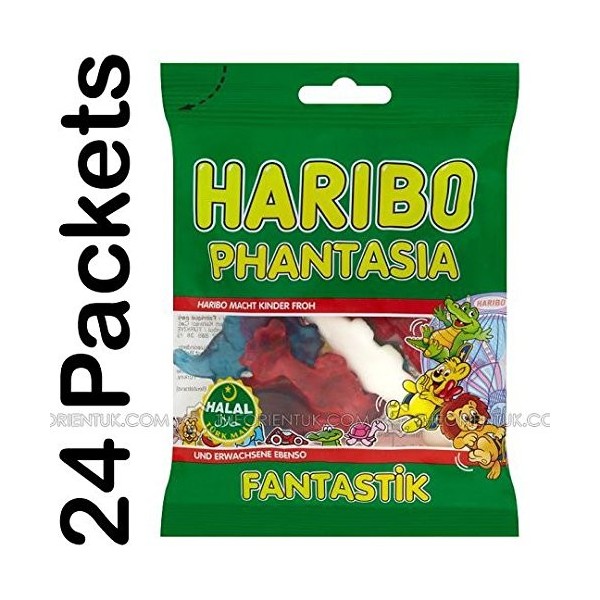 24x Haribo Phantasia 100% Halal Jelly Jellies Sweets Party Gift Eid Kids 100g