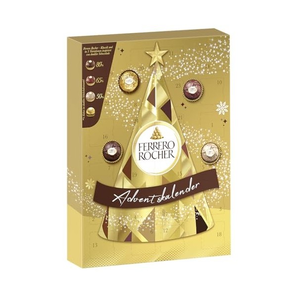Ferrero Rocher Calendrier de l avent sélection assortiment chocolat noir et lait - Le calendrier de 300g