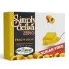 Simply Delish, Sugar-Free Jelly Dessert - Vegan, Gluten and Fat-Free, Peach Flavour - Pack of 24, Keto Friendly Sweets